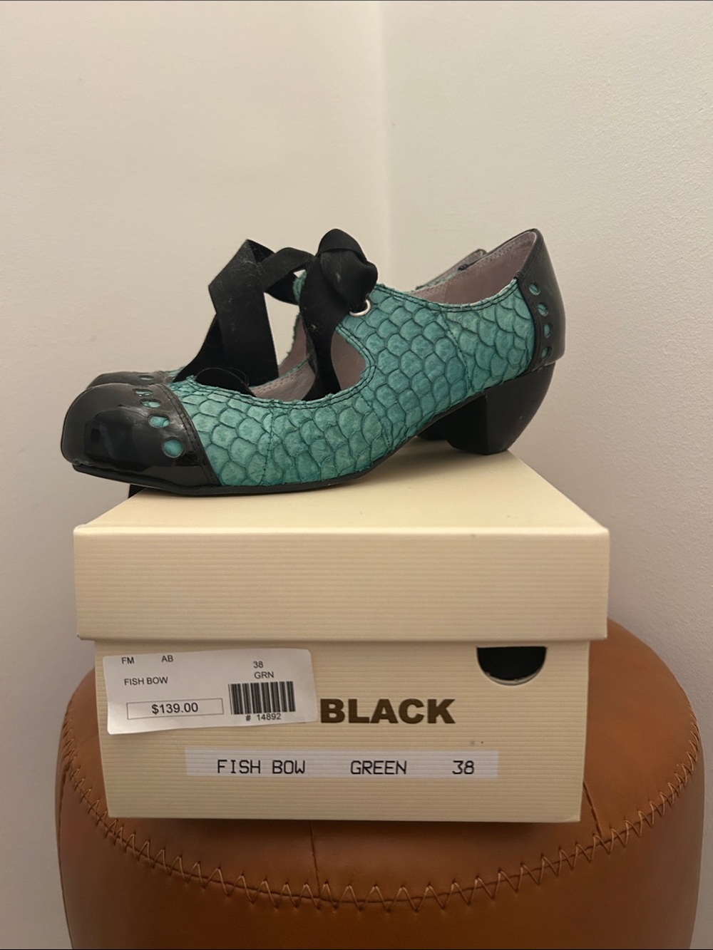 ALLBLACK Green Women's Low Heel Mary Jane by Black